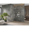 Mexen Omega klizna za tuš s kliznim vratima 150 x 90 cm, prozirna, kromirana - 825-150-090-01-00