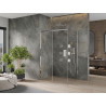 Mexen Omega klizna za tuš s kliznim vratima 150 x 90 cm, prozirna, kromirana - 825-150-090-01-00