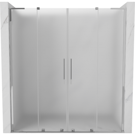 Mexen Velar L Duo porte de douche coulissante 170 cm, givré, chrome - 871-170-003-32-01
