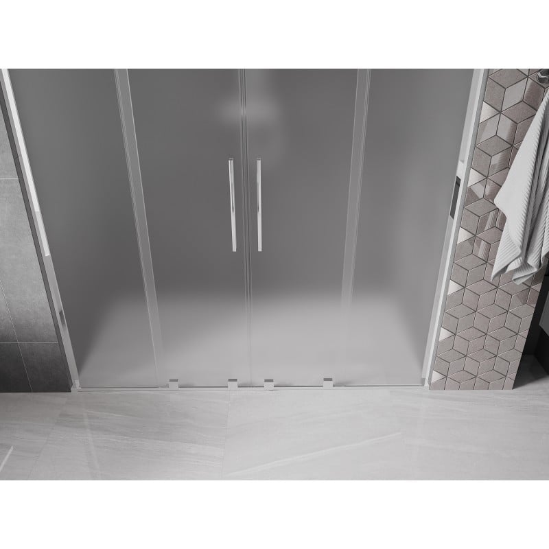 Mexen Velar L Duo porte de douche coulissante 170 cm, givré, chrome - 871-170-003-32-01
