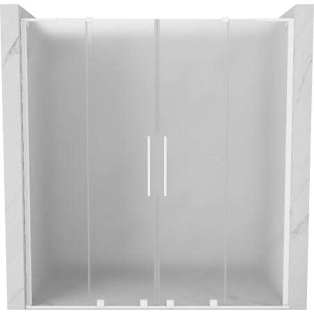 Mexen Velar L Duo Schiebetüren 200 cm, satiniert, weiß - 871-200-003-32-20