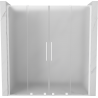 Mexen Velar L Duo drzwi prysznicowe rozsuwane 200 cm, szron, białe - 871-200-003-32-20