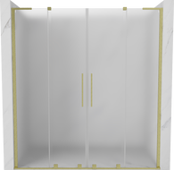 Mexen Velar L Duo Schiebetür Dusche 180 cm, matt, gold gebürstet - 871-180-003-32-55