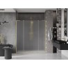 Mexen Velar L Duo klizna tuš vrata 180 cm, matirano, zlatno brušeno - 871-180-003-32-55
