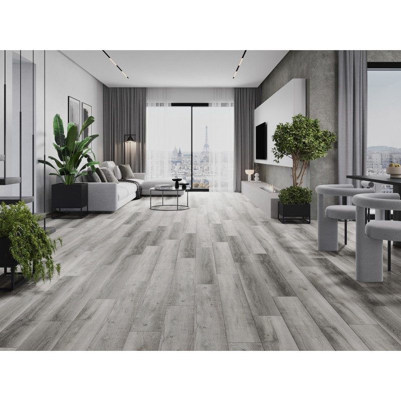 Mexen Santa Clara δείγμα πάνελ βινυλίου SPC 6,5 mm, υπόστρωμα IXPE 1,5 mm, 4 V-Fuga, Δρυς