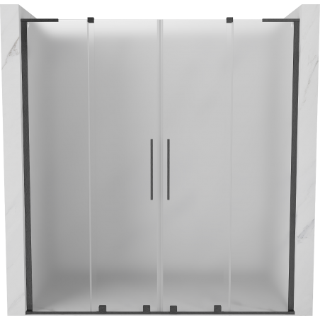 Mexen Velar L Duo puertas de ducha correderas 170 cm, escarcha, gris acero cepillado - 871-170-003-32-66