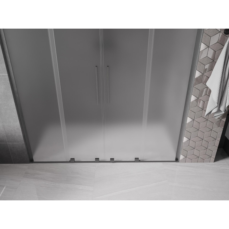 Mexen Velar L Duo liuglukustusega duššiuksed 200 cm, härmas, harjatud gun gray - 871-200-003-32-66