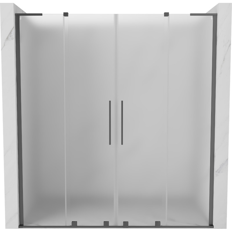 Mexen Velar L Duo lükanduv duššide uksed 170 cm, matt, relvmetall - 871-170-003-32-95