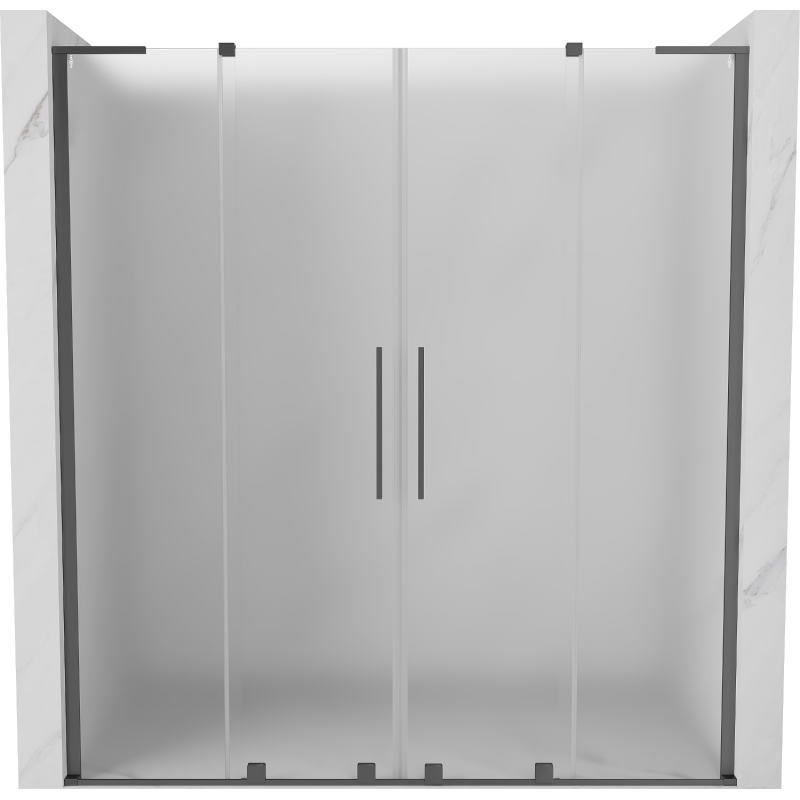 Mexen Velar L Duo Schiebetüren 170 cm, mattiert, Gun Metal - 871-170-003-32-95