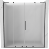 Mexen Velar L Duo drzwi prysznicowe rozsuwane 170 cm, szron, gun metal - 871-170-003-32-95