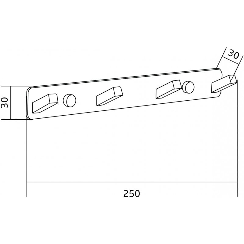 Mexen gancho quádruplo para toalha, cromado - 709174-00