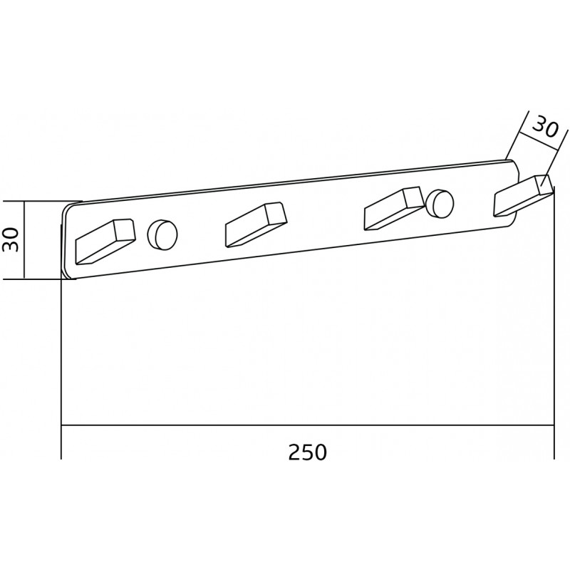 Mexen Inny četrvietīgs dvieļu āķis, hroms - 709174-00