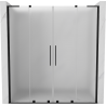 Mexen Velar L Duo schuifdouchedeur 200 cm, ijs, zwart - 871-200-003-32-70
