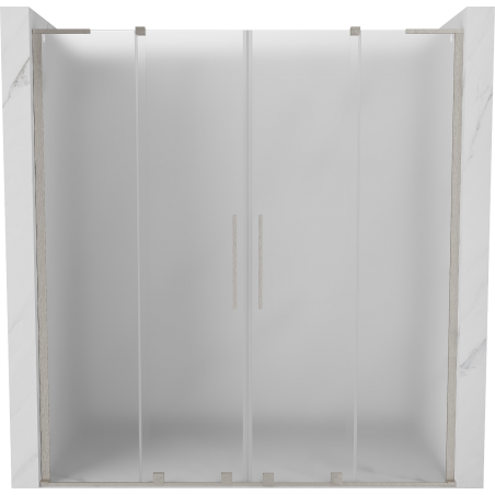 Mexen Velar L Duo liuguksed dušinurk 180 cm, matt, harjatud nikkel - 871-180-003-32-97