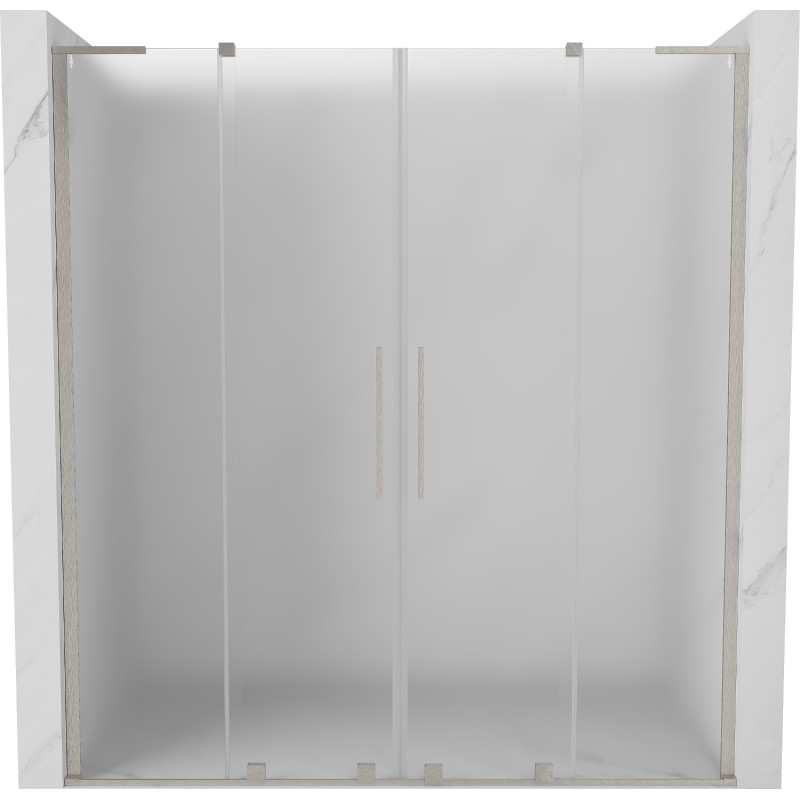 Mexen Velar L Duo sliding shower door 170 cm, frost, brushed nickel - 871-170-003-32-97