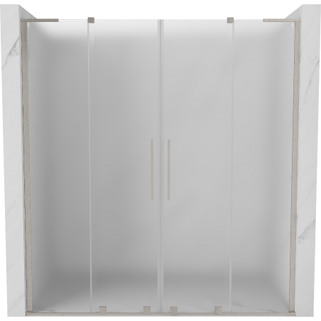 Mexen Velar L Duo sliding shower door 170 cm, frost, brushed nickel - 871-170-003-32-97
