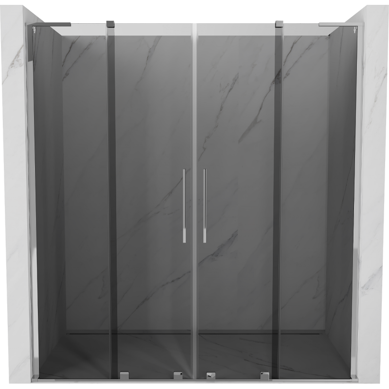 Mexen Velar L Duo portes de douche coulissantes 170 cm, graphite, chrome - 871-170-003-42-01