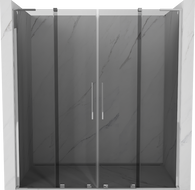 Mexen Velar L Duo portas de duche deslizantes 170 cm, grafite, cromado - 871-170-003-42-01