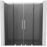 Mexen Velar L Duo portas de duche deslizantes 170 cm, grafite, branco - 871-170-003-42-20
