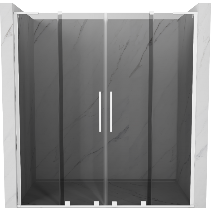 Mexen Velar L Duo porte de douche coulissante 180 cm, graphite, blanc - 871-180-003-42-20