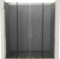 Mexen Velar L Duo schuifdouchedeuren 180 cm, grafiet, goud - 871-180-003-42-50