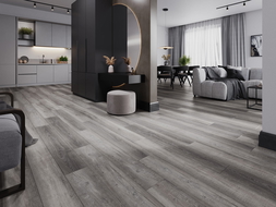 Mexen El Monte monster van SPC-vinylpanelen 6,5 mm, IXPE-onderlaag 1,5 mm, 4-zijdige V-voeg, Eik - F1011-S