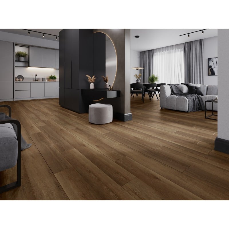 Mexen Queen Creek provet på SPC-vinylpaneler 6,5 mm, IXPE-underlag 1,5 mm, 4 V-fog, Ek - F1013-S