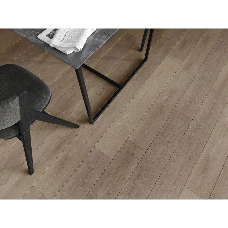 Mexen Windsor amostra de painéis de vinil SPC 6,5 mm, subcobertura IXPE 1,5 mm, 4 V-Fuga, Carvalho - F1016-S