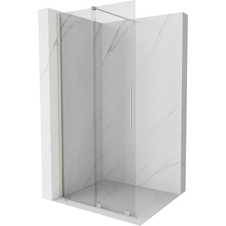 Mexen Velar paroi de douche coulissante Walk-in 70 x 200 cm, transparente 8 mm, nickel brossé - 871-070-000-03-97
