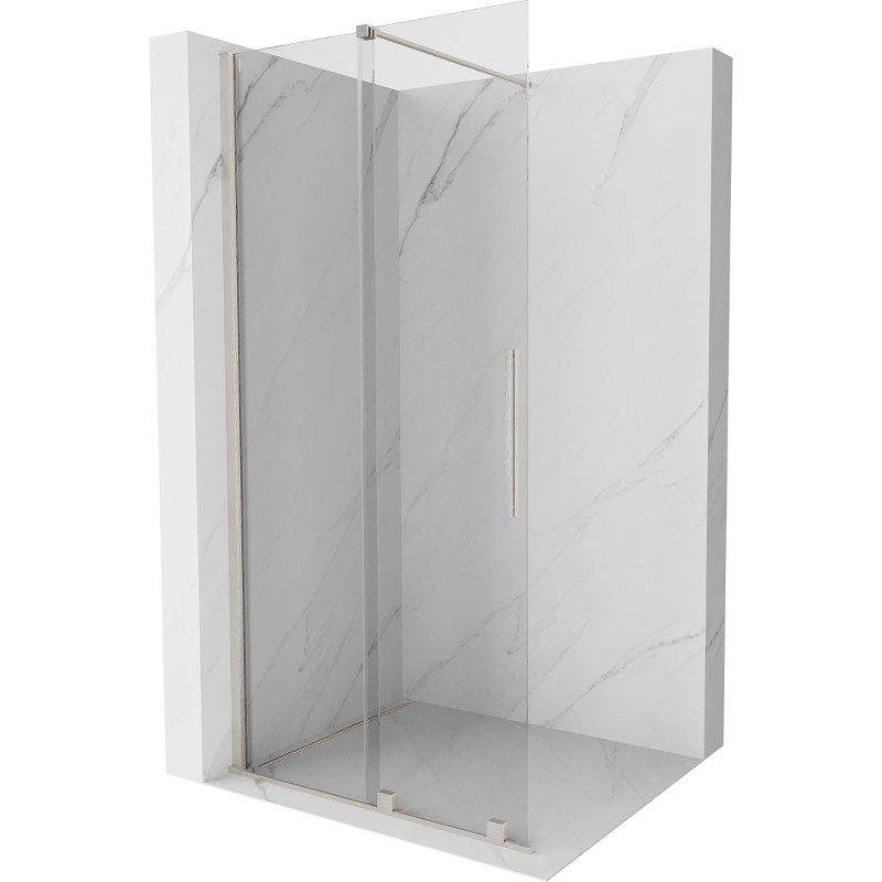 Mexen Velar liuglev dušisein Walk-in 75 x 200 cm, läbipaistev 8 mm, harjatud nikkel - 871-075-000-03-97