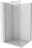 Mexen Velar paroi de douche coulissante Walk-in 75 x 200 cm, transparent 8 mm, nickel brossé - 871-075-000-03-97