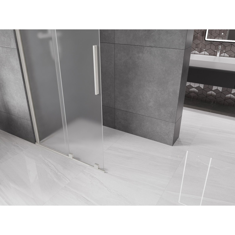 Mexen Velar lükand dušisein Walk-in 90 x 200 cm, matt 8 mm, harjatud nikkel - 871-090-000-33-97