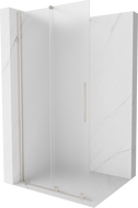 Mexen Velar klizni zid za tuš s kliznim vratima Walk-in 120 x 200 cm, mat staklo 8 mm, brušeni nikal - 871-120-000-33-97