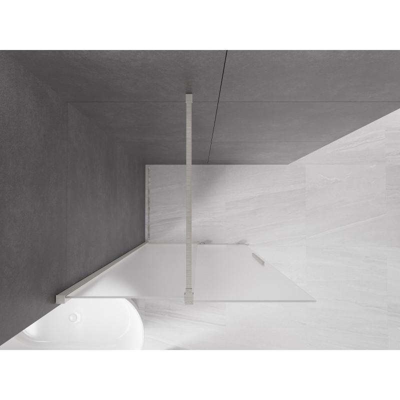 Mexen Velar lükand dušisein Walk-in 90 x 200 cm, matt 8 mm, harjatud nikkel - 871-090-000-33-97