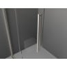 Mexen Velar sliding shower wall Walk-in 90 x 200 cm, frost 8 mm, brushed nickel - 871-090-000-33-97