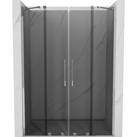 Mexen Velar Duo drzwi prysznicowe rozsuwane 140 cm, grafit, chrom - 871-140-000-42-01