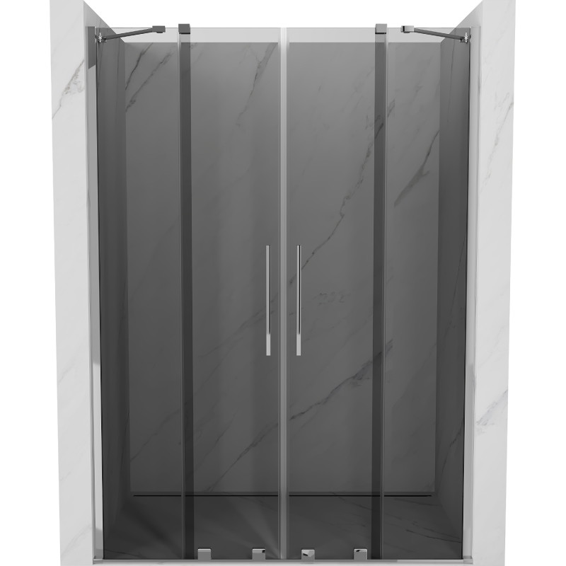 Mexen Velar Duo lükandustega dušiuksed 150 cm, grafiit, kroom - 871-150-000-42-01