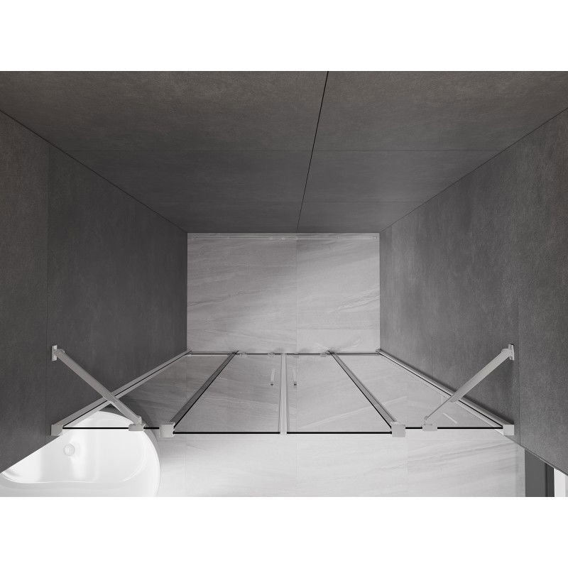 Mexen Velar Duo portes de douche coulissantes 140 cm, graphite, chrome - 871-140-000-42-01
