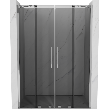 Mexen Velar Duo sliding shower doors 160 cm, graphite, chrome - 871-160-000-42-01