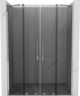 Mexen Velar Duo schuifdeuren voor douche 160 cm, grafiet, chroom - 871-160-000-42-01