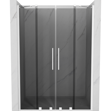 Mexen Velar Duo porta doccia scorrevole 160 cm, grafite, bianco - 871-160-000-42-20