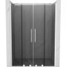 Mexen Velar Duo sliding shower door 160 cm, graphite, white - 871-160-000-42-20