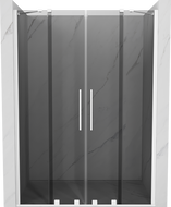Mexen Velar Duo puertas de ducha correderas 160 cm, grafito, blanco - 871-160-000-42-20