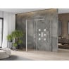 Mexen Omega-3S 3-sided sliding shower cabin 100 x 80 cm, transparent, chrome - 825-100-080-01-00-3S