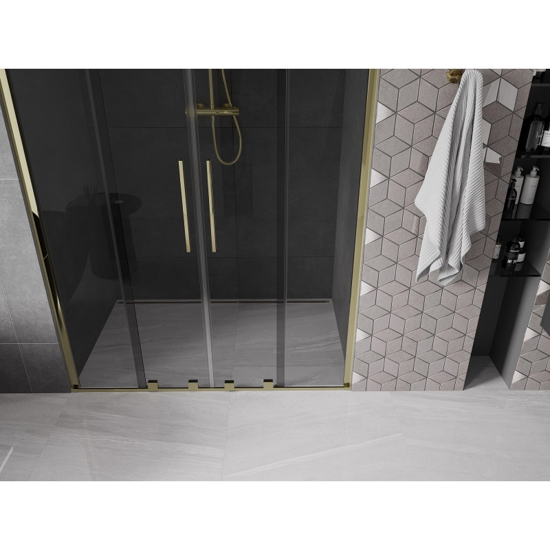 Mexen Velar Duo lükanddushuks 160 cm, grafiit, kuldne - 871-160-000-42-50