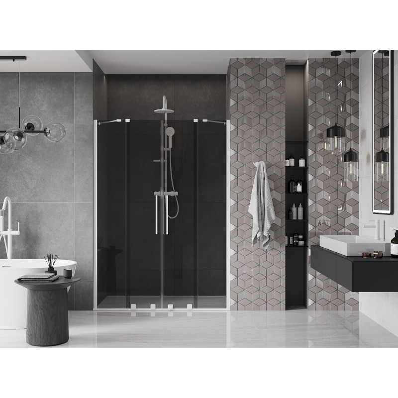 Mexen Velar Duo lükanddushuks 160 cm, grafiit, valge - 871-160-000-42-20