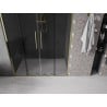 Mexen Velar Duo drzwi prysznicowe rozsuwane 150 cm, grafit, złote - 871-150-000-42-50