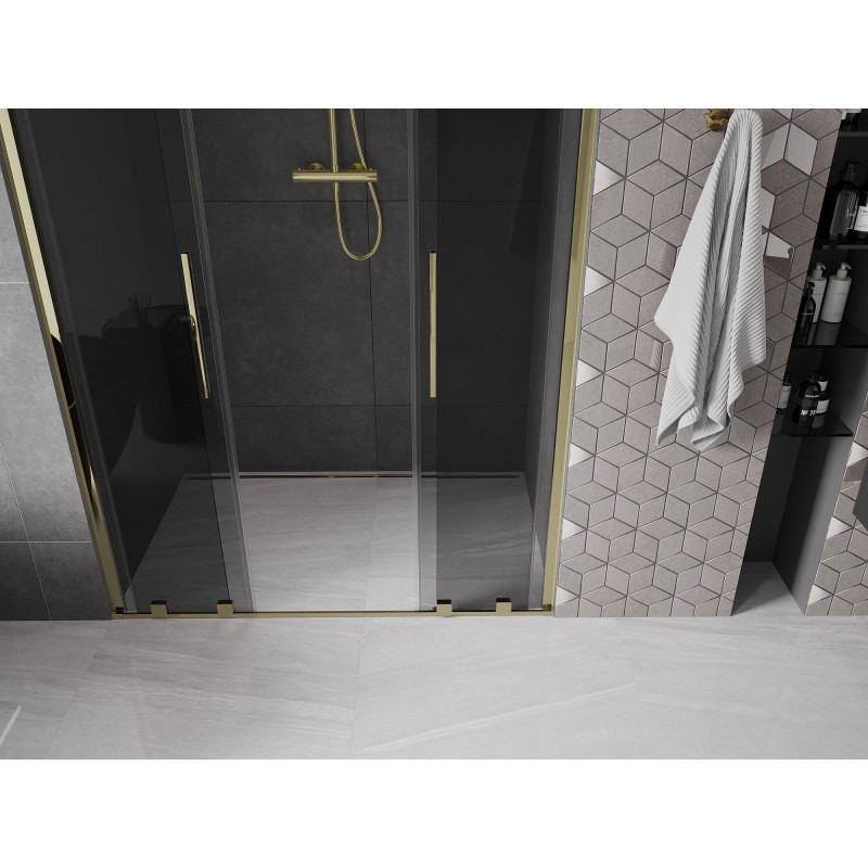 Mexen Velar Duo lükanddushuks 160 cm, grafiit, kuldne - 871-160-000-42-50