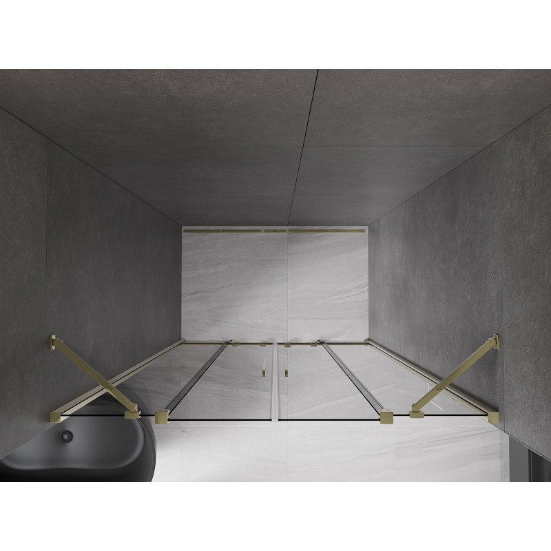 Mexen Velar Duo lükanddushuks 160 cm, grafiit, kuldne - 871-160-000-42-50
