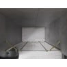 Mexen Velar Duo sliding shower doors 150 cm, graphite, gold - 871-150-000-42-50